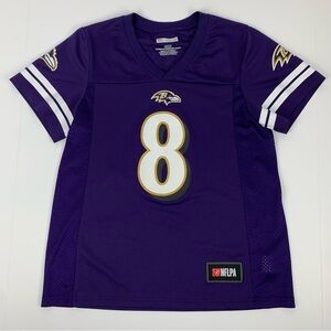 Baltimore Ravens #8 Lamar Jackson Jersey NFL Team Apparel Womens Small [Damaged]